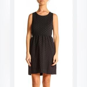 J.Crew Black Polka Dot Fit & Flare Sleeveless Dress Women’s Size small
